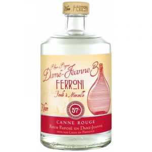 FERRONI - RHUM BLANC - LA DAME JEANNE 3 - CANNE ROUGE - 70CL - 57°